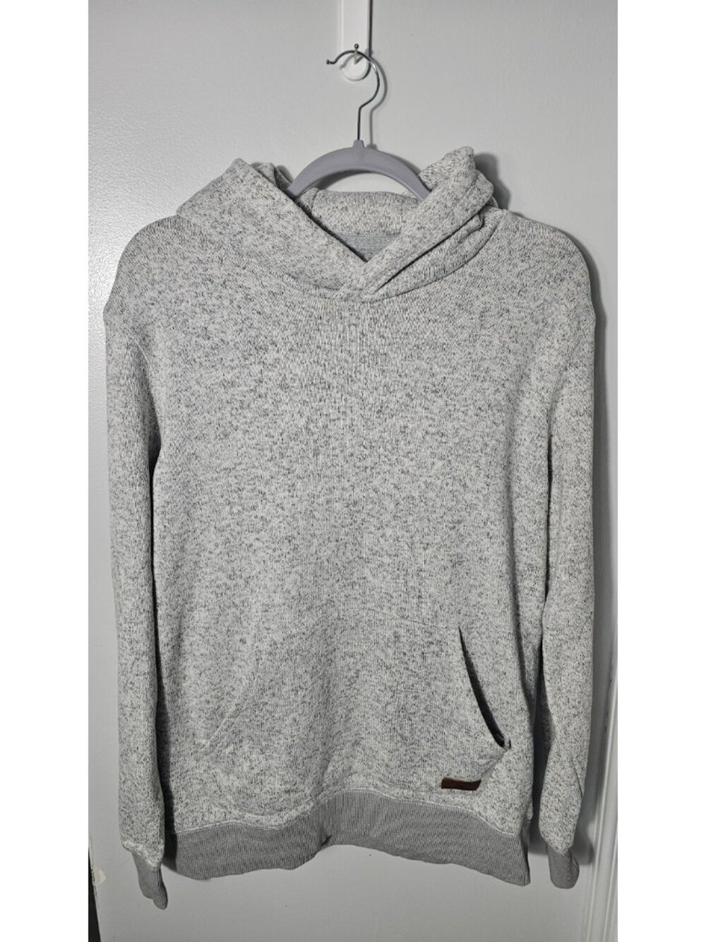 Men’s Quiksilver Hoodie/Sweatshirt Size Large Gray/White (HL424)